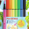 Stabilo pen 68 mini - premium viltstift - animal vibes - etui met 8 kleuren + sticker