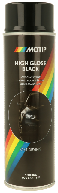 Zwart zijdeglans, bus 500 ml. Motip