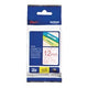 Brother labeltape tze132 12mmx8m rood transparant