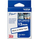 Labeltape brother tzen231 zwart op wit 8000 m