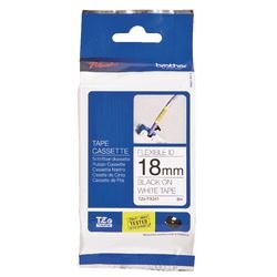 Labeltape brother tzefx241 18mmx8m zwart wit