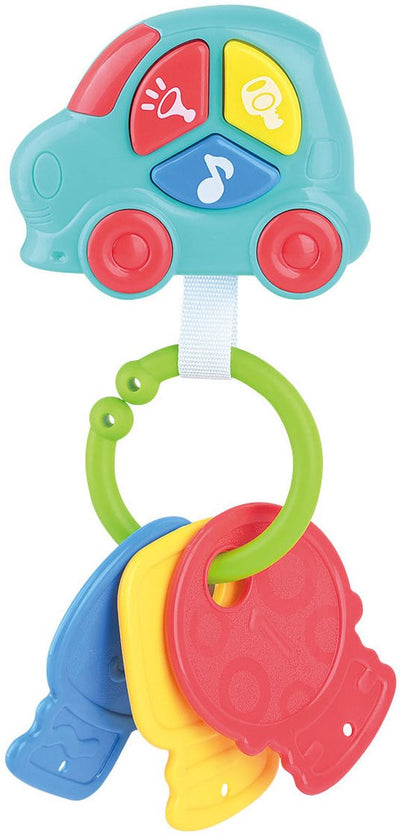 Playgo play autosleutels babyspeelgoed blauw met muziek en rammelaar.