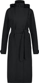 Agu trench coat long regenjas urban outdoor dames - zwart - xs