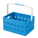 Sunware sqaure boodschappenkrat 24 litermet handgreep blauw 44x31,5x21cm - afbeelding 1
