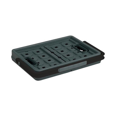 Sunware square vouwkrat met handgreep 24l - 43.5x31x21.3 cm - antraciet boodschappenkrat