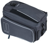 Basil Sport Design Trunkbag - Grijze fietsbagagedragertas, 7-15L, waterafstotend, voor reguliere fiets en e-bike - afbeelding 2