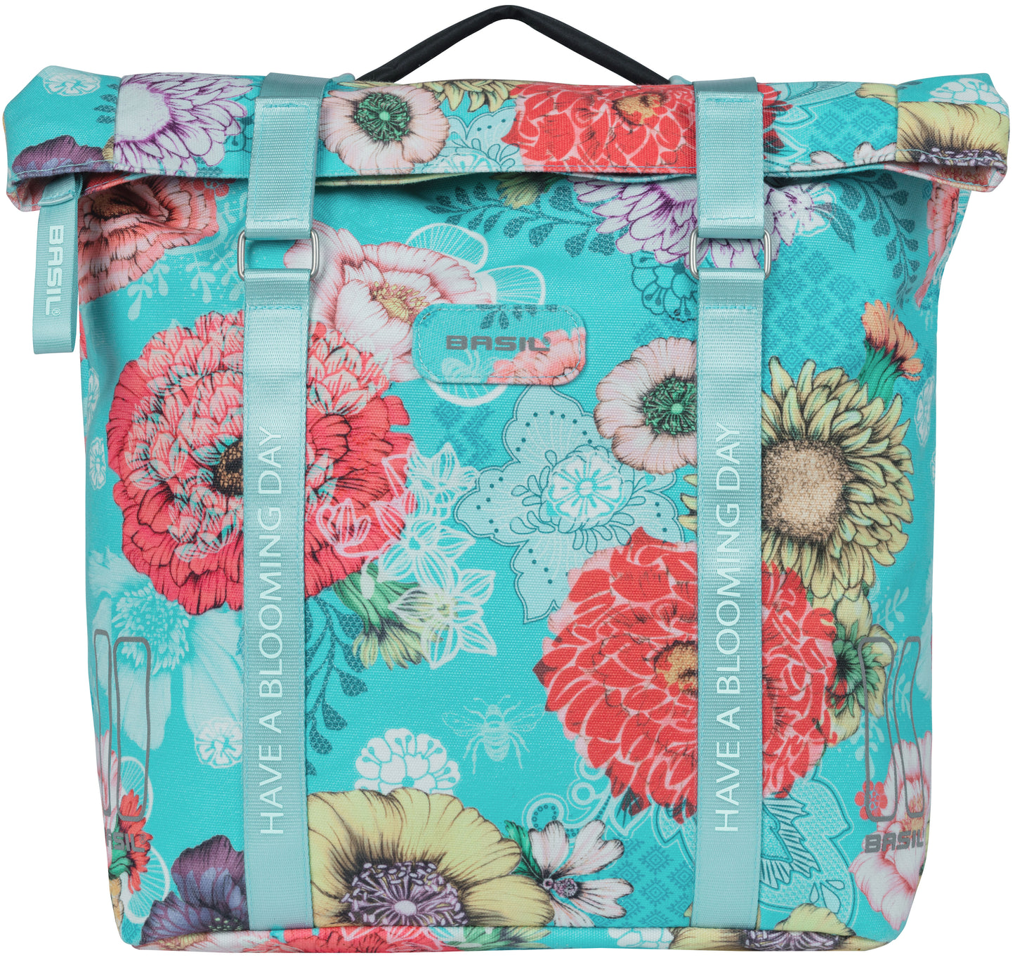 Basil Bloom Field dubbele fietstas, waterdicht, sky blue, 35L