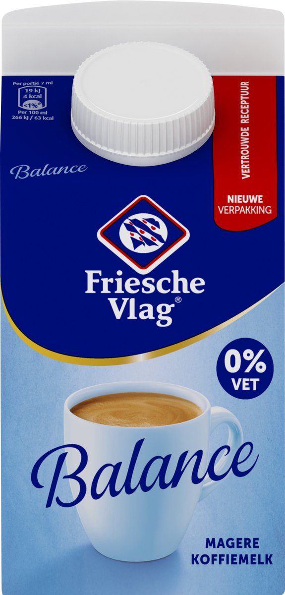 Friesche vlag balance – koffiemelk – 12 x 466 ml – voordeelverpakking