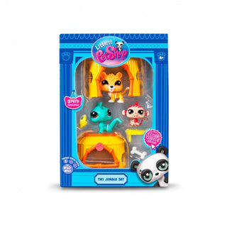 Littlest pet shop playset themed jungle 3-pack | 6 stuks