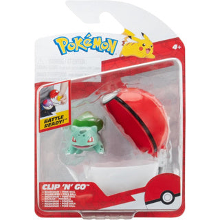 Jazwares pokémon clip 'n' go poké balls bulbasaur #1 poké ball mini-figuur