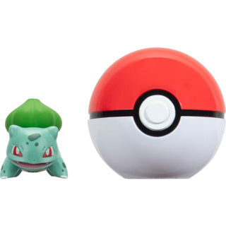 Jazwares pokémon clip 'n' go poké balls bulbasaur #1 poké ball mini-figuur