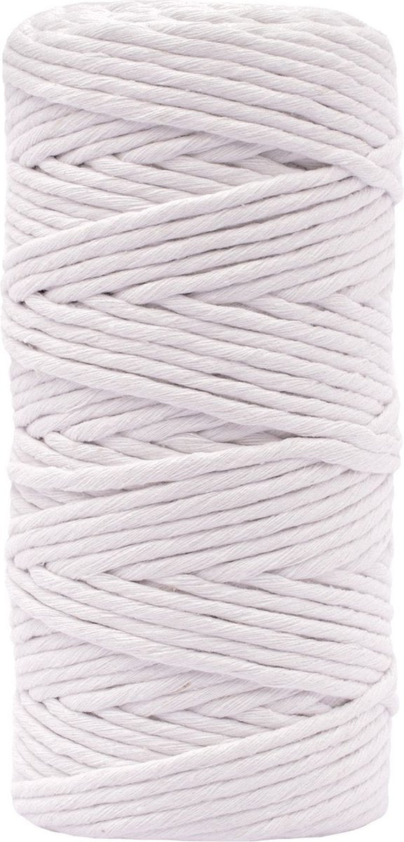 Vaessen creative macrame touw - wit - 3mmx100m