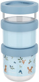 Mepal mio snackbox stack 3-delig little dutch - 550 ml - stapel zo veel als je nodig hebt - magnetron- en vaatwasmachinebestendig - forest friends