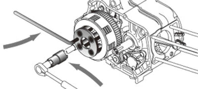 Bikeservice kupplungshalteschlüssel holding force clutch bst 4pin