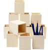 Creativ company cc houten pennenbakje vierkant 7,5x7,5x9,5 cm