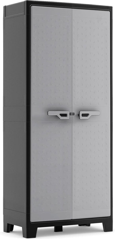 Kis keter titan hoge kast - 4 planken - 80x44x182cm - zwart grijs