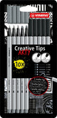 Stabilo creative tips arty pennen verschillende puntdiktes - 10dlg.