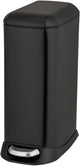 Wenko afvalemmer design 12 liter easy close, mat zwart staal - pedaalemmer - vuilbak - afvalbak