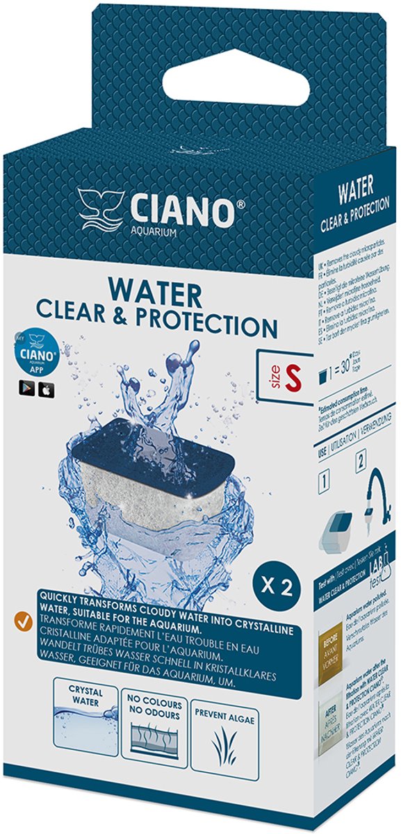 Ciano water clear - aquariumfilter - 2 stuks - small
