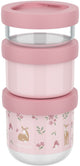 Mepal mio snackbox stack 3-delig little dutch - 550 ml - stapel zo veel als je nodig hebt - magnetron- en vaatwasmachinebestendig - fairy garden