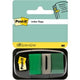 Post-it (r) index standard, green, 25.4 x 43.2 mm, 50 tabs dispenser