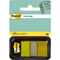 Index post-it 680-5-ge 25mm geel beschrijfbaar gemakkelijk verwijderbaar 50vel