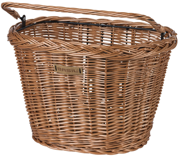 Basil Bremen Wicker KF - fietsmand - voorop - natuur