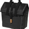 Basil Urban Dry Shopper - waterdichte fietsshopper, vegan leather details, verstelbare sluiting, reflectie, mat zwart