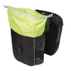 Basil Miles Double Bag - waterdichte dubbele fietstas, unisex, sportief, zwart-limoen