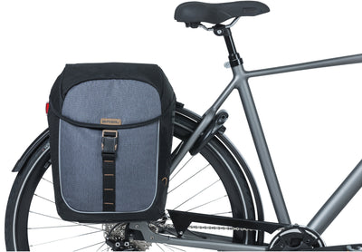 Basil Miles Double Bag - Dubbele fietstas, unisex, sportief, 34L, waterdicht, zwart