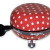 Basil Polkadot - fietsbel - 80 mm - rood wit