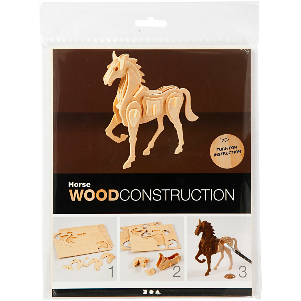 Creativ company https: www.cchobby.nl 3d-puzzel-paard-18x4-5x16-cm-1-stuk