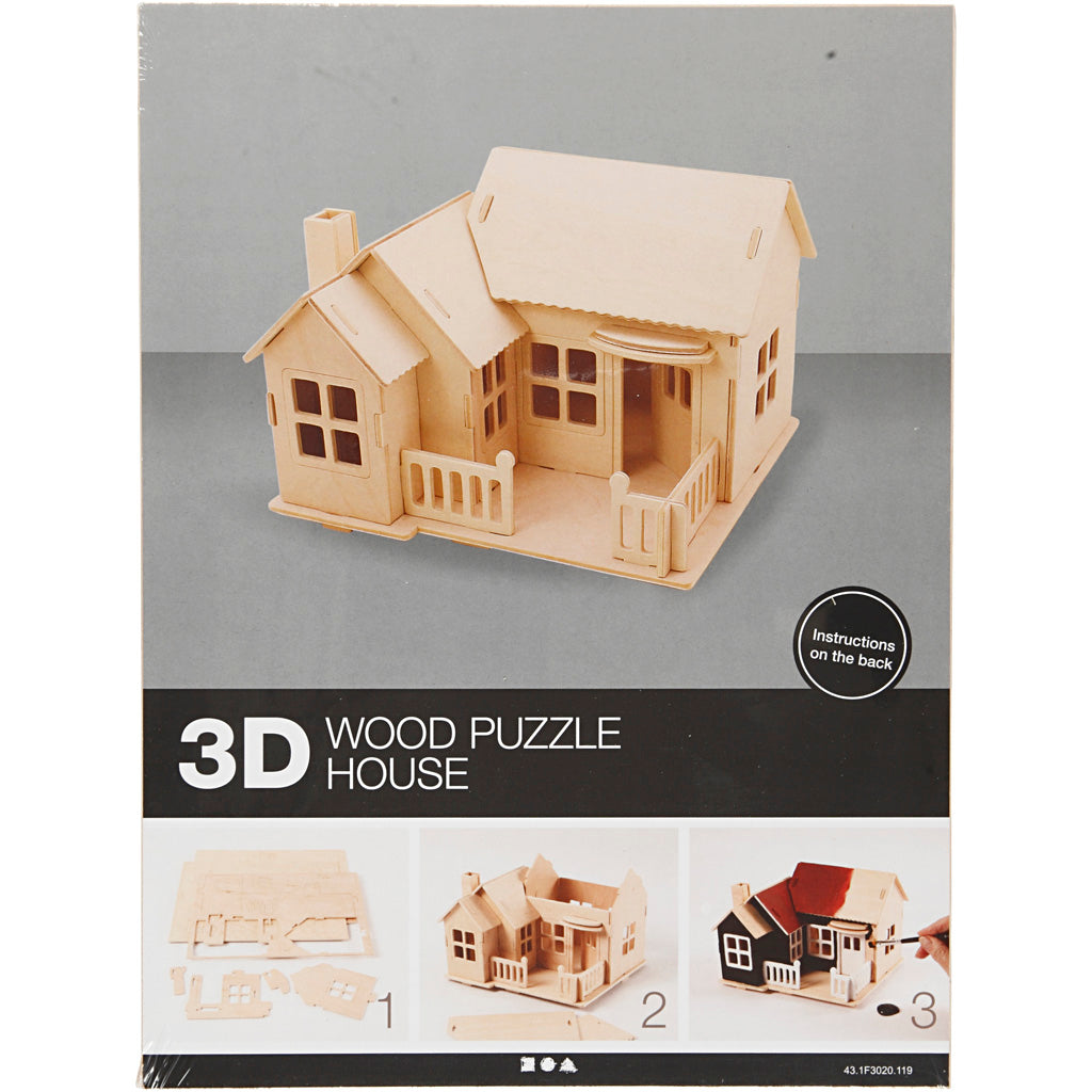 Creativ company https: www.cchobby.nl 3d-houten-constructie-set-huis-met-terras-afm-19x17-5x15-1-stuk