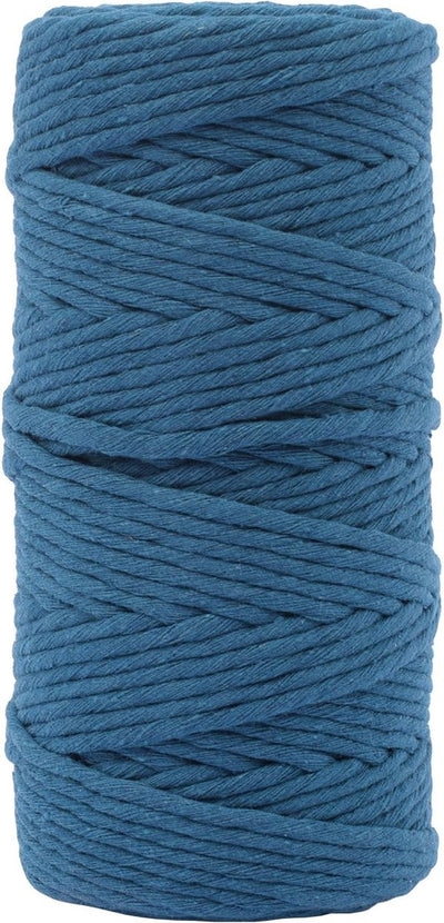 Vaessen creative macrame touw - donkerblauw - 3mmx100m