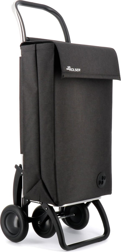 Rolser boodschappentrolley 4 wielen sbelta tweed - 4.2 - zwart