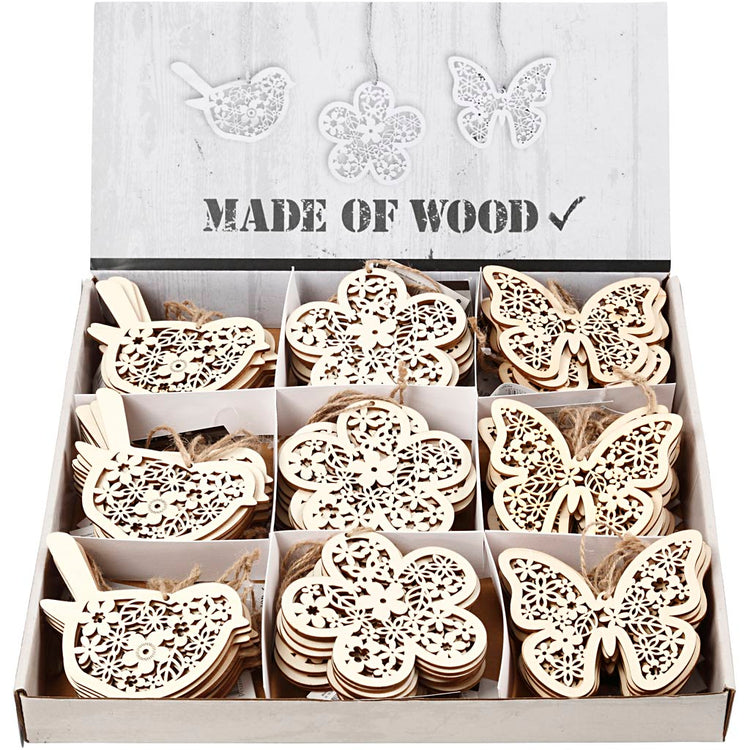 Http: www.cchobby.nl houten-figuren-vlinder-bloem-en-vogel-h-10-cm-b-10-cm-90-stuk-1-doos