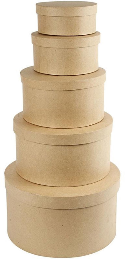 Creativ company ronde hoedendozen h: 8-19 cm d: 16.5-35,5 cm 5 maten