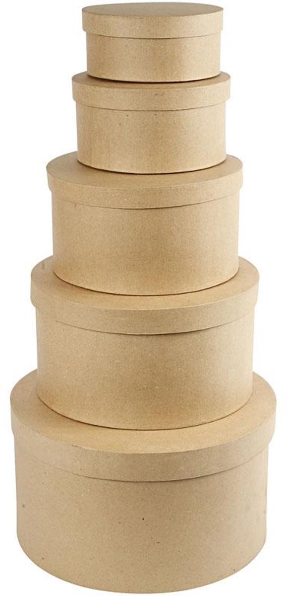 Creativ company https: www.cchobby.nl ronde-hoedendozen-h-8-10-13-15-19-cm-d-16-5-18-5-24-28-5-35-5-cm-5-stuk-1-set