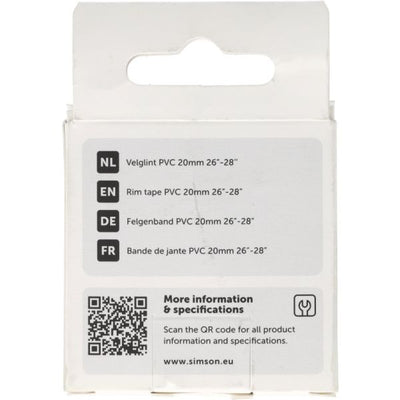 Simson velglint 24i -28i 20mm breed pvc