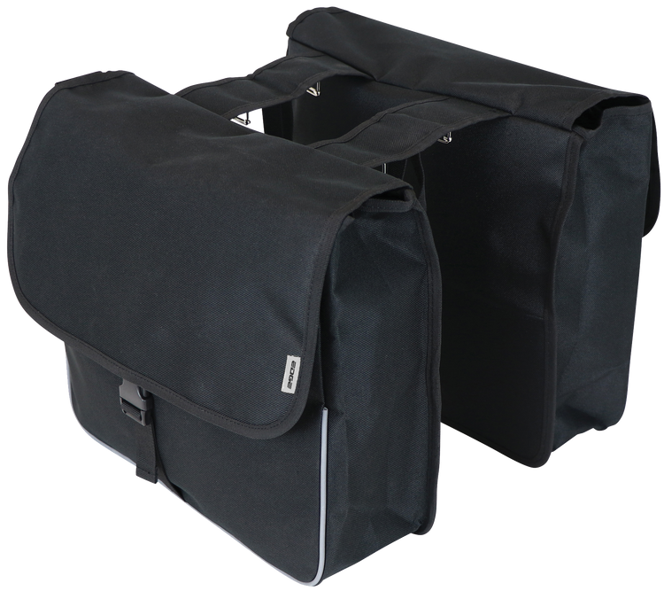 Edge Dubbele fietstas Basic Shopper 26 liter 33 x 36 x 12cm (2x) zwart