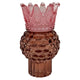 Mansion atmosphere kandelaar met kroon rood 8x13,8cm