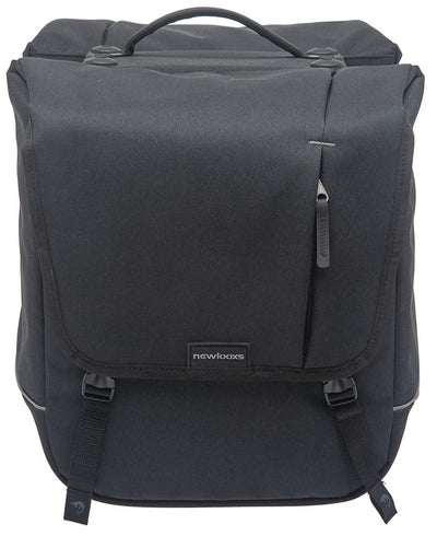 De Nova Double - dubbele fietstas, waterafstotend, zwart