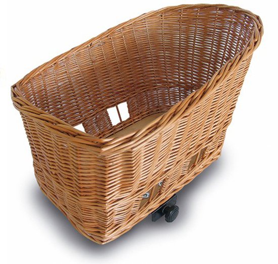 Basil Pasja - hondenfietsmand – large - 50 cm - achtermand – natural