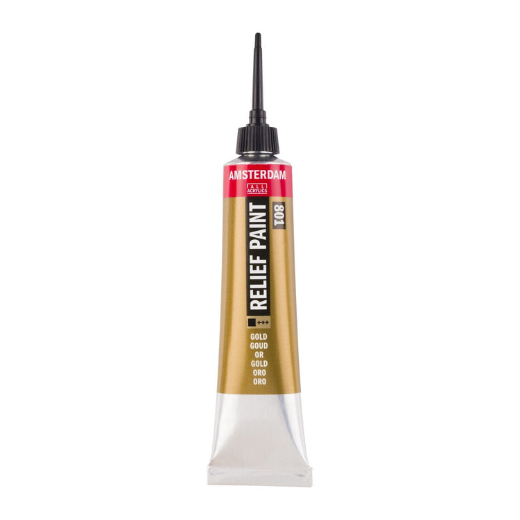 Amsterdam all acrylics amsterdam • contourverf tube 20ml goud 801