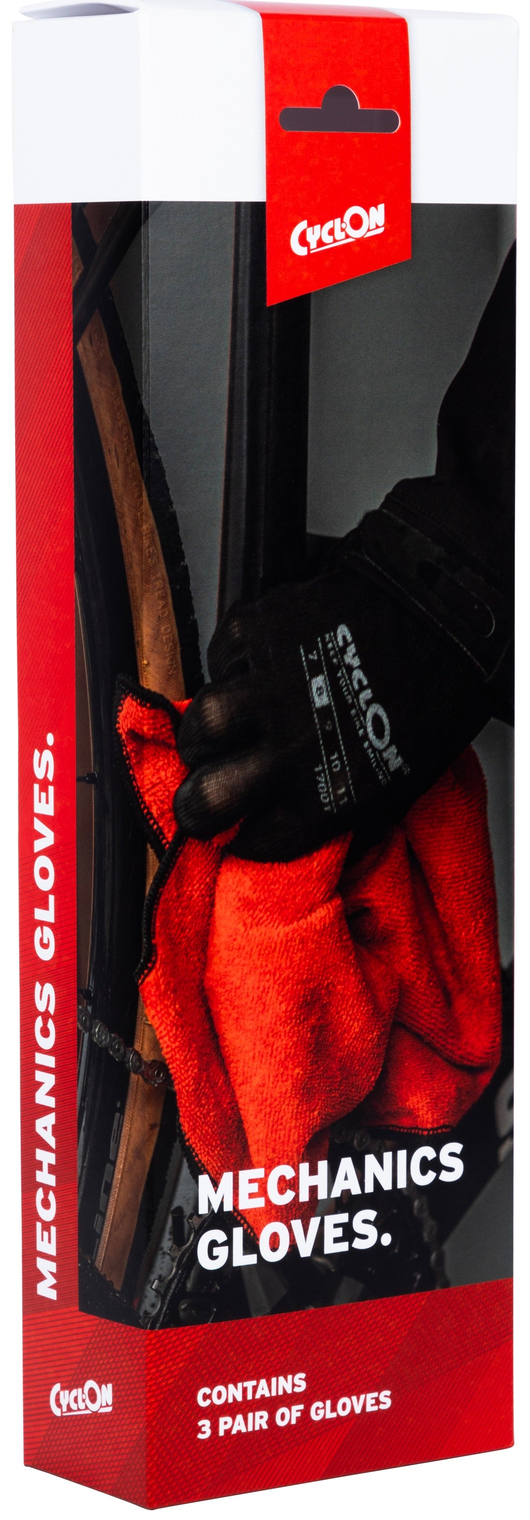 Cyclon montagehandschoenen m8 - rood (3 paar)