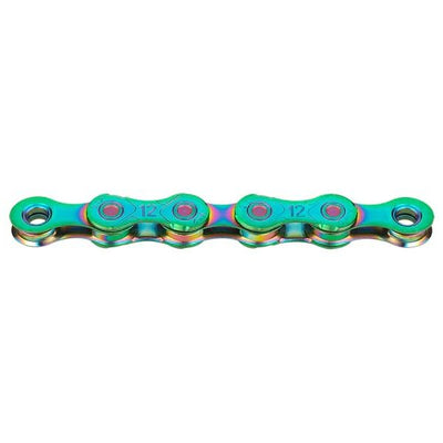 Kmc kette x12 chain x12 126 links aurora green