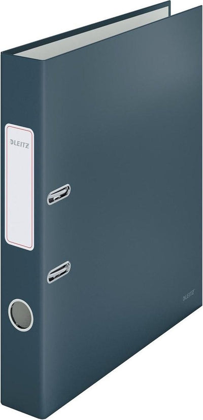 Leitz cosy 180° a4 ordner met rugetiket - 2-rings met zacht oppervlak - rugbreedte van 50mm - fluweel grijs