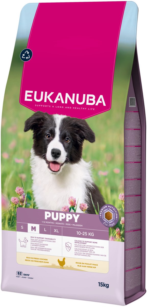Eukanuba puppy medium breed kip - hondenbrokken - 15 kg