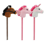 Pluchiez stokpaardje pluche 70 cm 3 assorti paard | 3 stuks - afbeelding 1