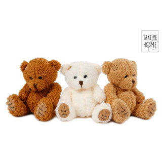 Take me home pluche beer 18 cm 3 assorti | 3 stuks
